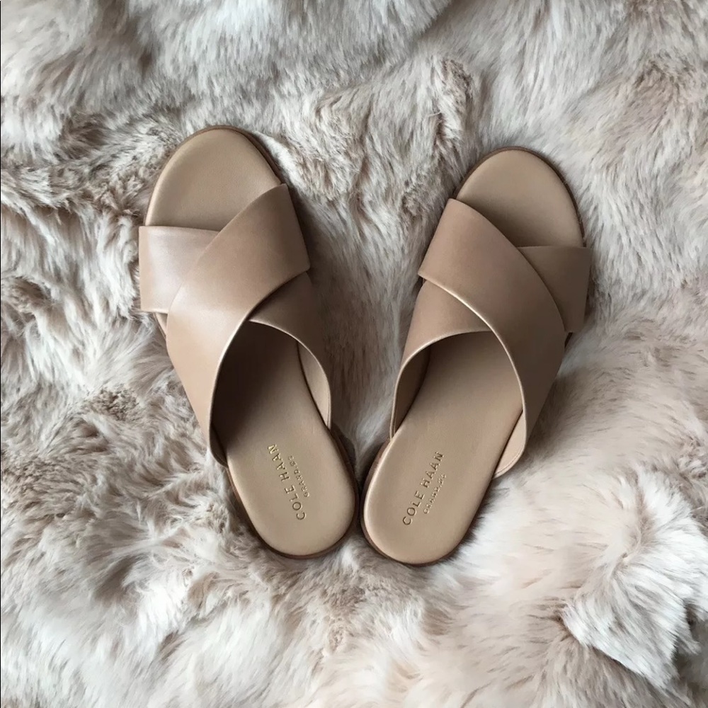 Cole Haan Women’s Crisscross Leather Sandals Sz 5